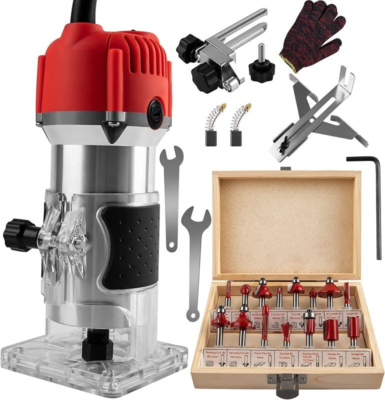 Wood Router Tool with Woodworking Bit