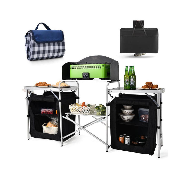 Camping Kitchen Table Portable Folding Camp Cook Table