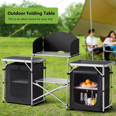 Camping Kitchen Table Portable Folding Camp Cook Table