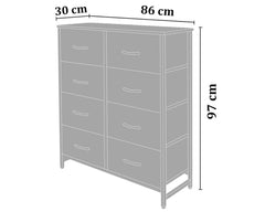 Chest of Drawers 8 Drawers Dresser Tallboy