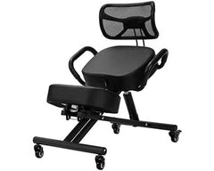 Ergonomic Kneeling Posture Chair With Backrest Adjustable Height And Casters