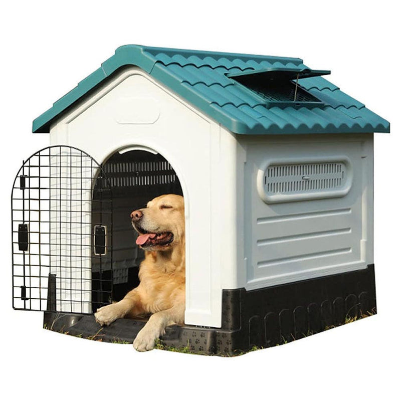 Plastic dog house front view