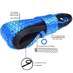 Winch Rope Blue 6mm x 15m