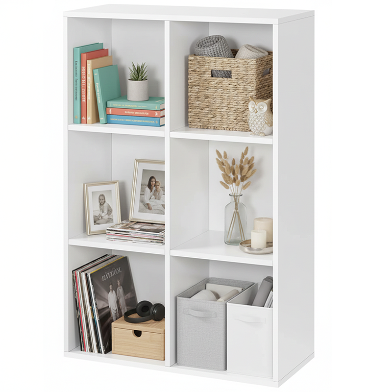 wooden bookcase organizer