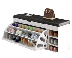 Eco friendly wooden shoe bench