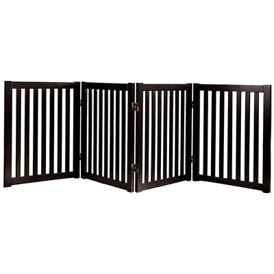 Wooden Pet Safety Gate Barrier Portable Door 3 Panel
