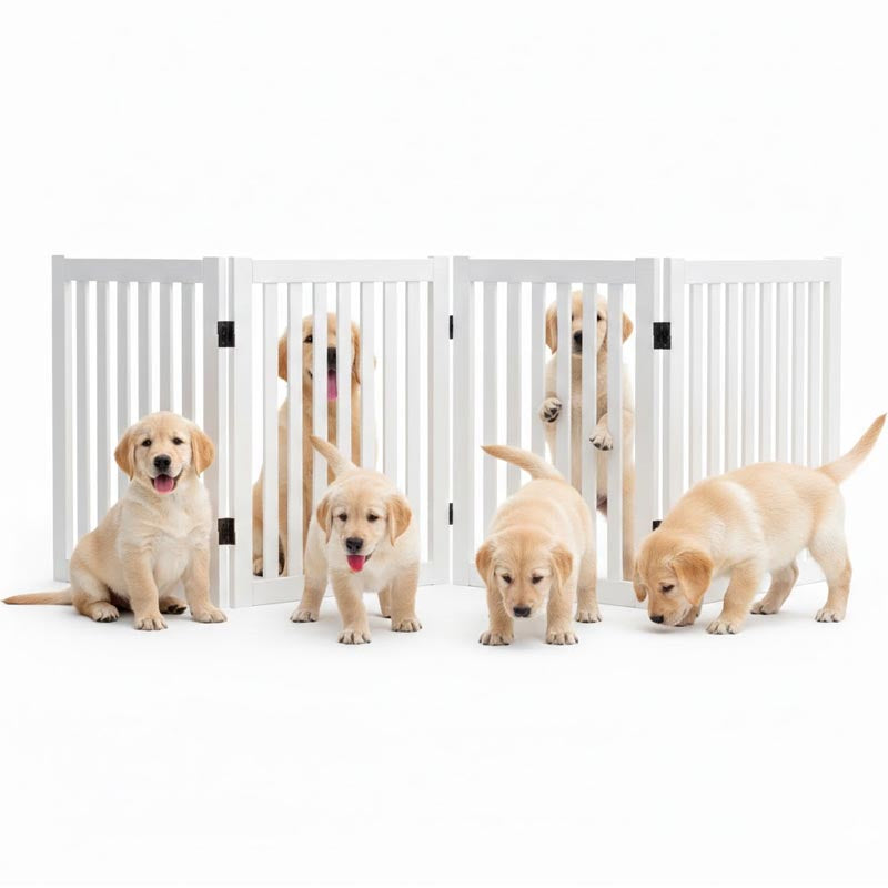 Wooden pet safety gate