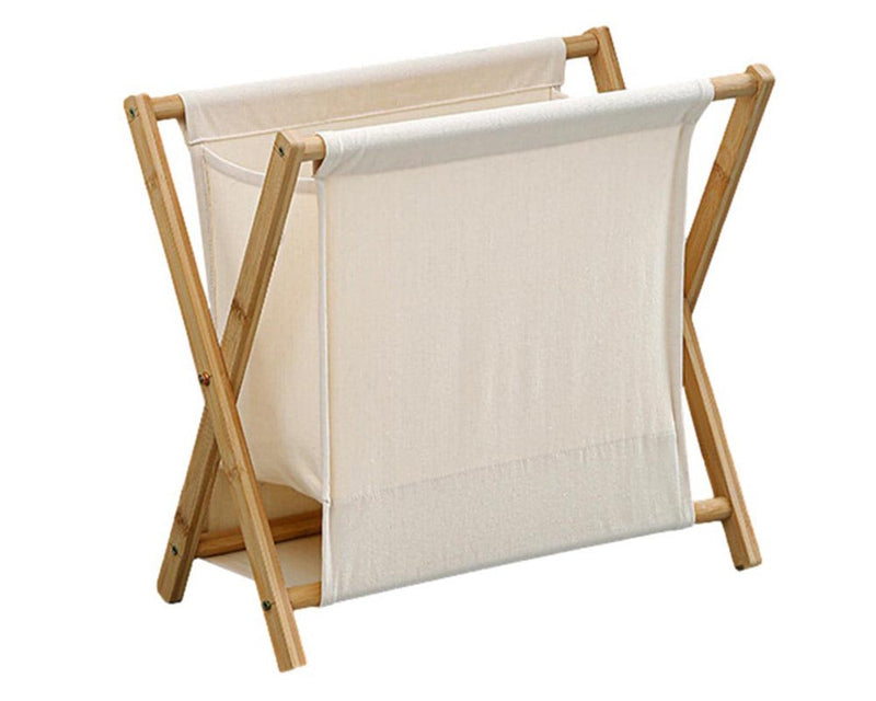 bamboo and cloth hamper