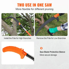 Manual Pole Saw Extendable Tree Pruner Fiberglass Pole Scissors