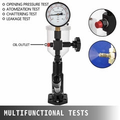 400Bar 6000PSI Diesel Fuel Injector Tester Diesel Injector Nozzle Tester with Dual Scale Gauge to Adjust Injector Nozzle Pressure and Testing Diesel Injector Nozzle Pop Pressure Tester