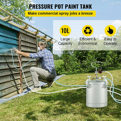 Commercial Paint Pressure Tank - 10L Capacity