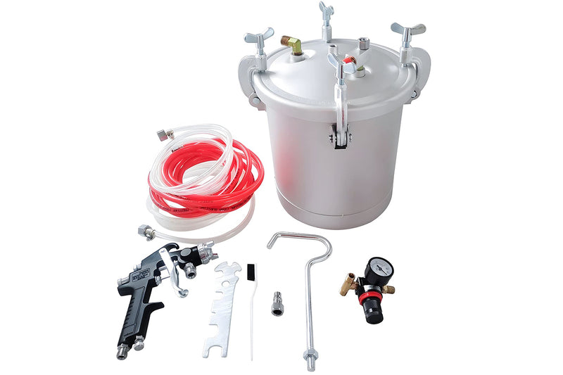 Pressure Tank Pot With Spray Gun Gauge Hose House DIY Painting Air Tools 10Litre