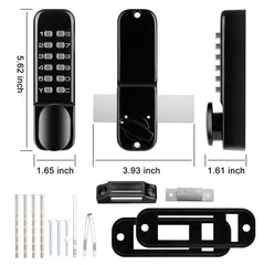 Mechanical Push Button Digital Lock with Holdback & Vertical Latch