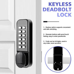 Mechanical Push Button Digital Lock with Holdback & Vertical Latch