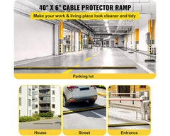 1 Channel Cable Protector Solid Ramp 4 Pack