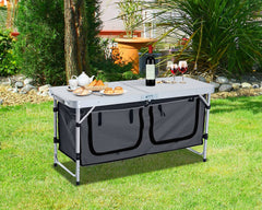 Folding Camping Table with storage