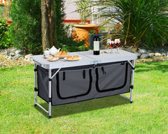 Folding Camping Table with storage