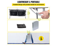 Folding Camping Table with storage