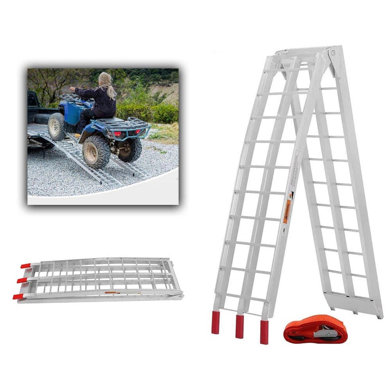 Aluminum folding ramp