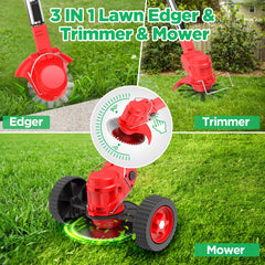 Weed Eater and Grass Trimmer Lawn Mower