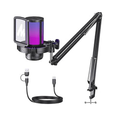 MAONO DGM20S Gaming USB Microphone with RGB Lighting & Noise Cancellation - USB Microphone