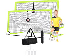 Soccer Goal Set Kids 2 Pack Portable Foldable Football Goal Nets