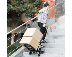 Stair Climbing Trolley 8 Wheels Folding Hand Cart Steps