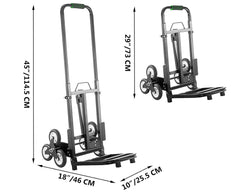 Stair Climbing Trolley 8 Wheels Folding Hand Cart Steps