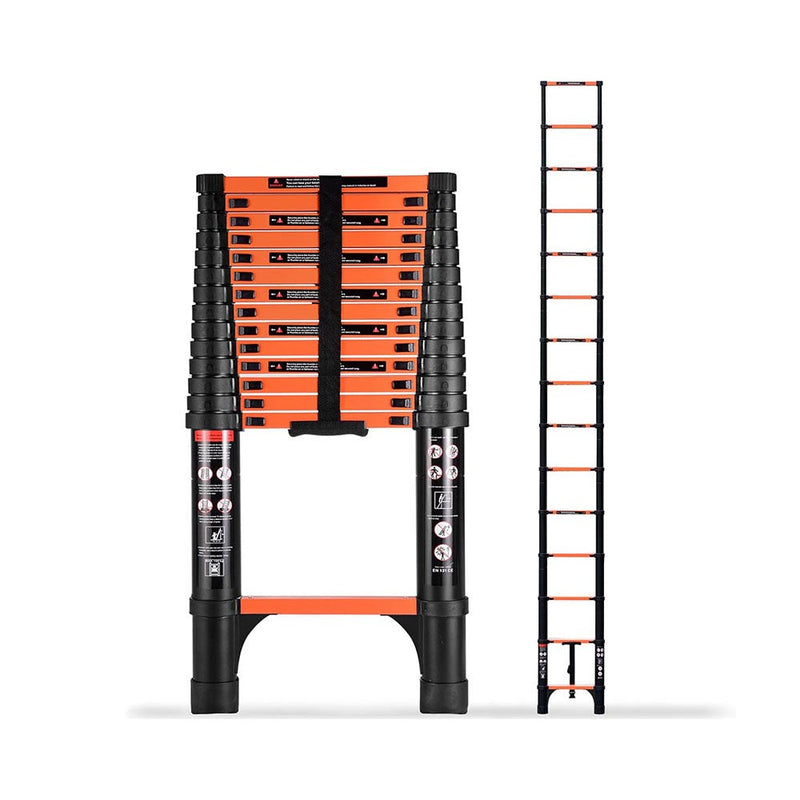 Telescopic ladder fully extended