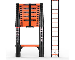 3.8M Telescoping Ladder Black