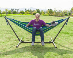 Hammock Chair Blue with Stand