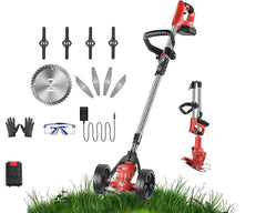 Push Weed Eater strimmer Foldable, Battery Operated Grass Cutter