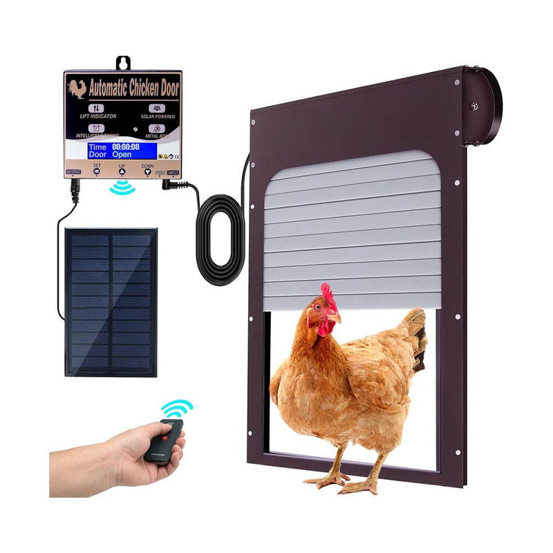 solar powered chicken coop door