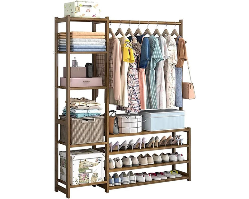 Bamboo Wardrobe Clothes Rack