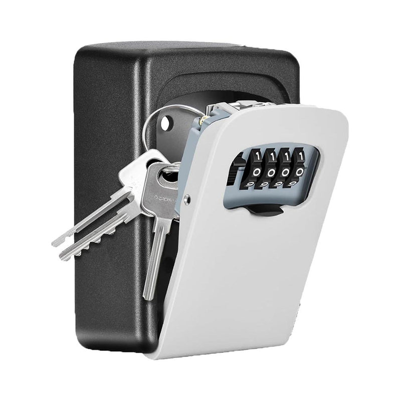 White wallmounted key safe