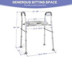 Toilet Safety Seat with Handle