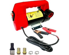 Fuel transfer pump in use