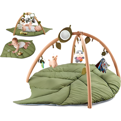 Baby play gym leaf mat