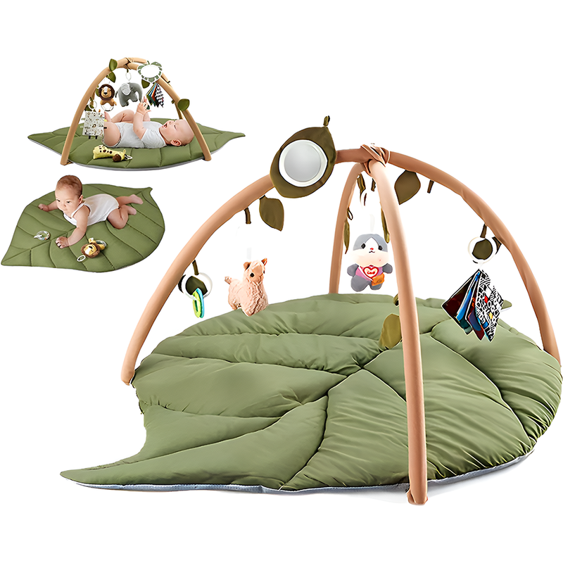 Baby play gym leaf mat
