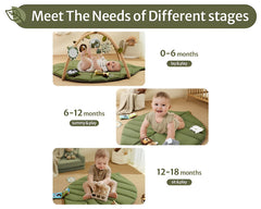Baby gym with rattles and teether