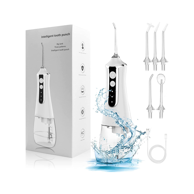 Portable cordless water flosser