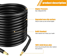 15M Water Blaster High Pressure Washer Extension Hose Pipe for Karcher