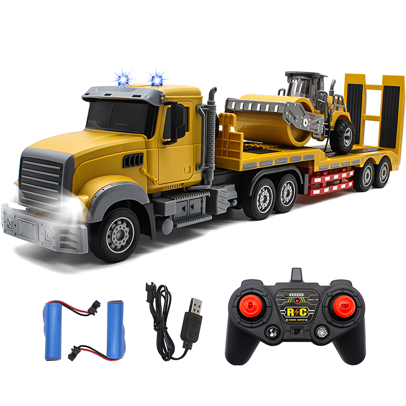 RC Truck with Trailer – Remote Control RC Truck Construction Toy