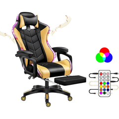 Gaming Chair with Footrest – RGB Gaming Chair with Bluetooth Speakers