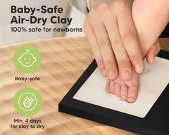 Baby Footprint & Handprint Keepsake Frame – NZ DIY Clay Kit