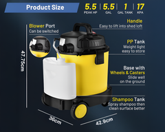 Carpet Cleaner Machine 5-in-1 Carpet Cleaner Machine for Home