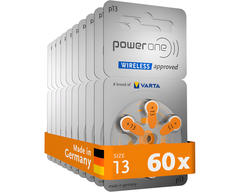 Power One P13 Hearing Aid Battery – 60 PCS