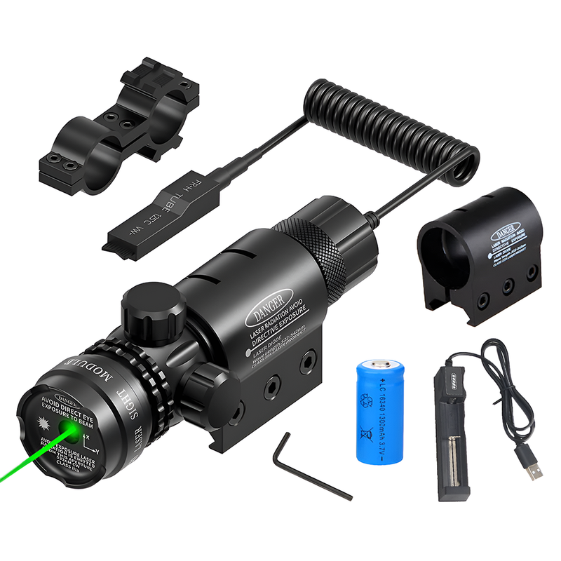 Green laser sight for rifle