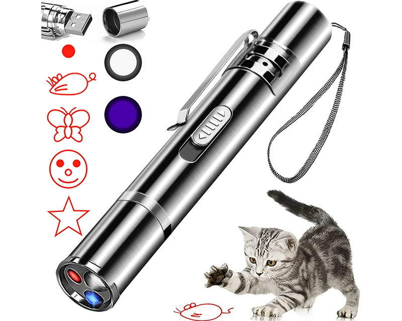 Torch UV Flashlight Pen Rechargeable Cat Toy