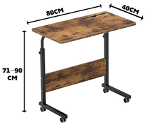 Adjustable Laptop Desk Stand with Wheels